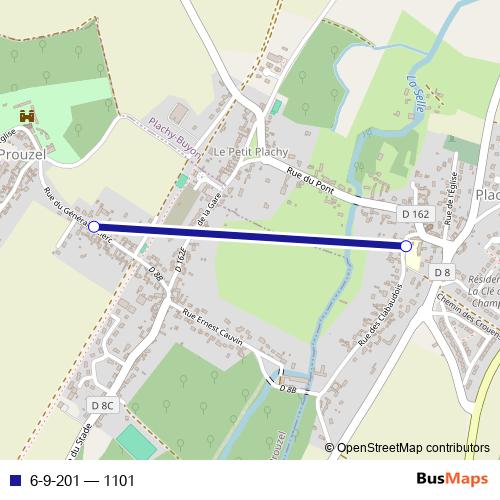 6-9-201 bus Line Map