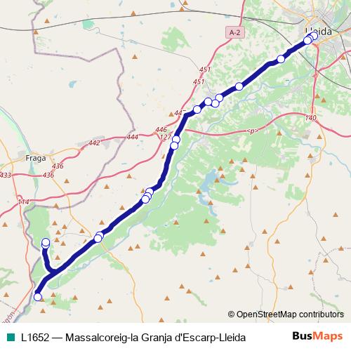 L1652 bus Line Map