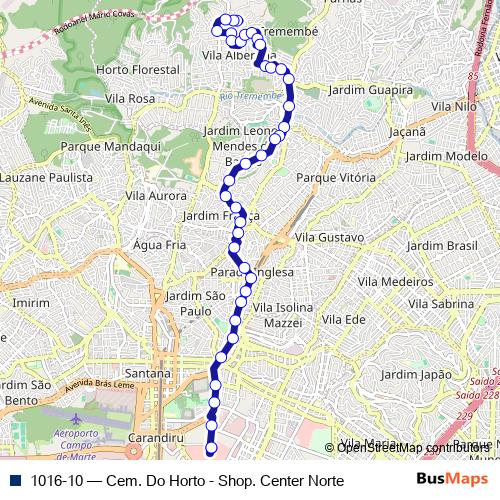 1016-10 bus Line Map