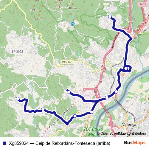 Xg859024 bus Line Map