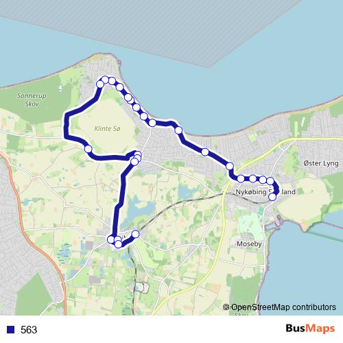 563 bus Line Map