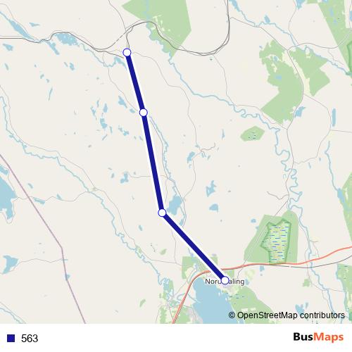 563 bus Line Map