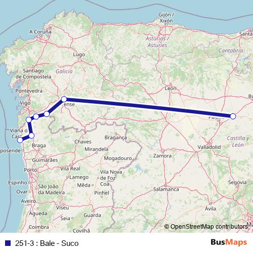 251-3 : Bale - Suco bus Line Map