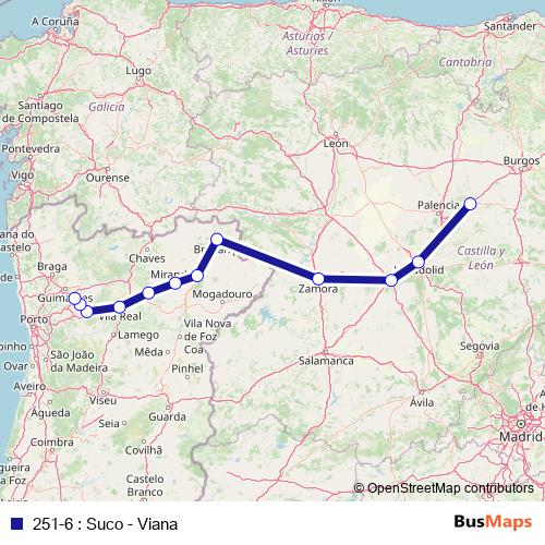 251-6 : Suco - Viana bus Line Map