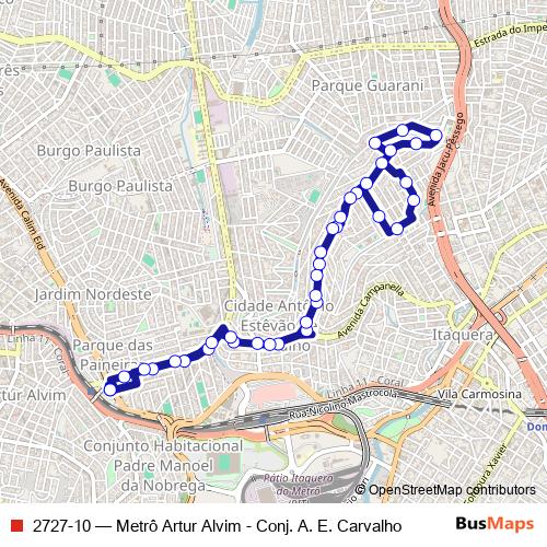 2727-10 bus Line Map