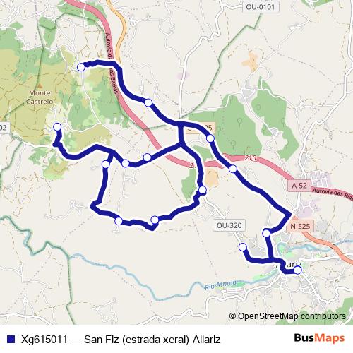 Xg615011 bus Line Map