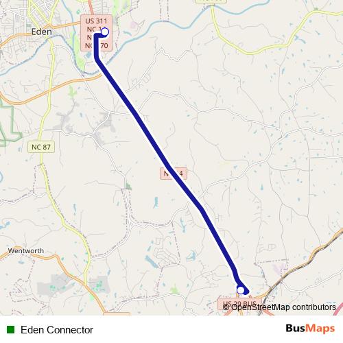 Eden Connector bus Line Map
