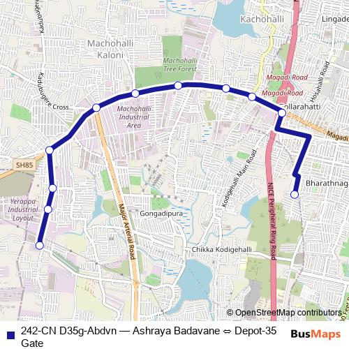 242-CN D35g-Abdvn bus Line Map
