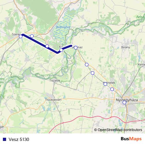 Vesz 5130 rail Line Map