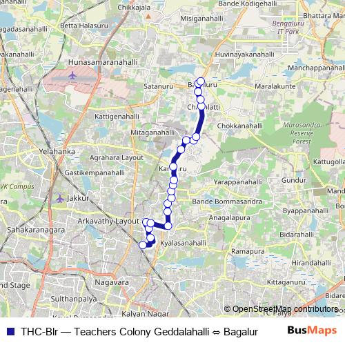 THC-Blr bus Line Map