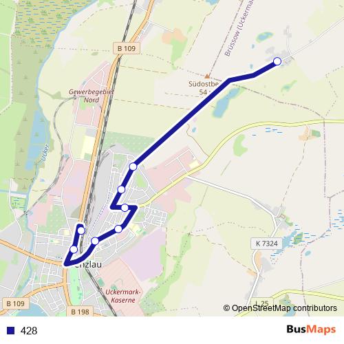428 bus Line Map