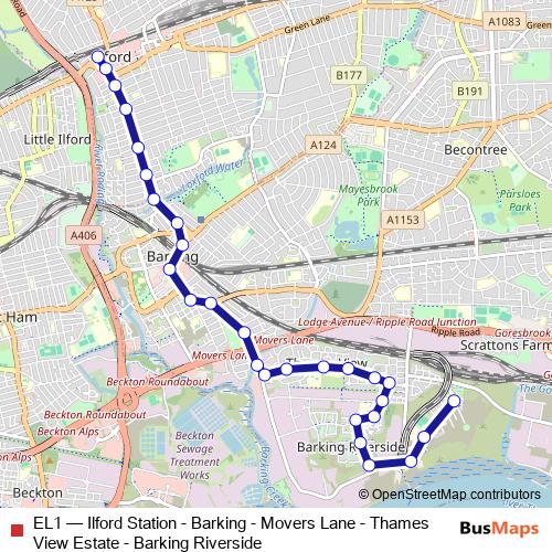 EL1 bus Line Map
