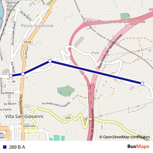 269 B A bus Line Map