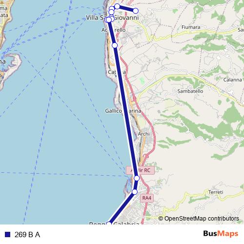 269 B A bus Line Map