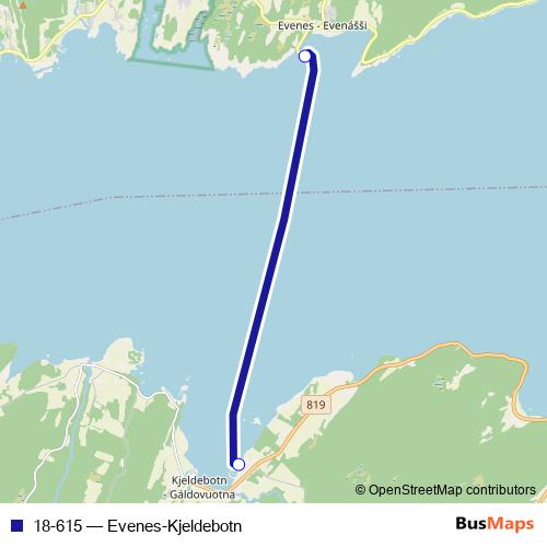 18-615 ferry Line Map
