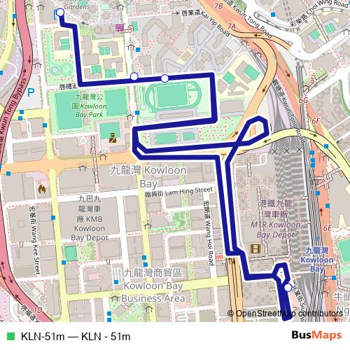 KLN-51m bus Line Map