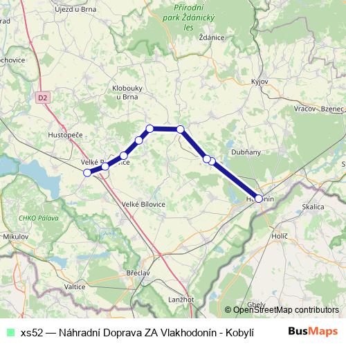 xs52 bus Line Map