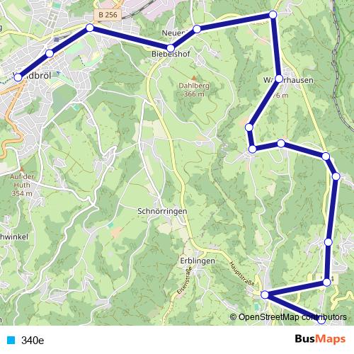340e tram Line Map
