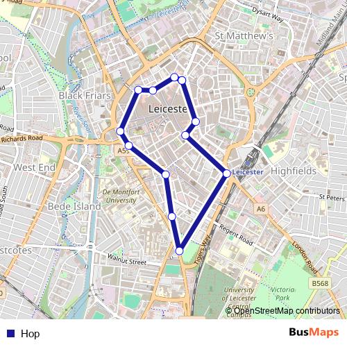 Hop bus Line Map