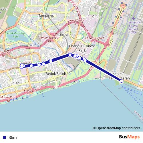 35m bus Line Map