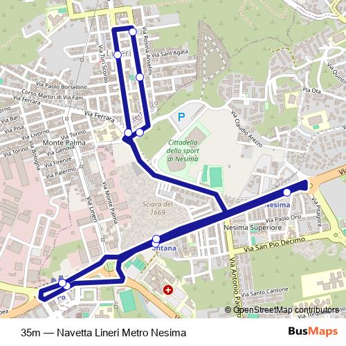 35m bus Line Map