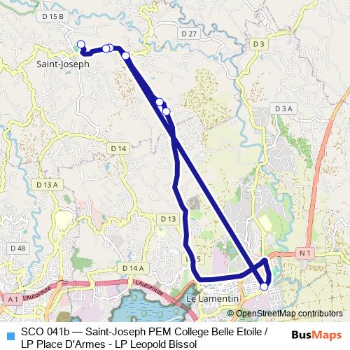 SCO 041b bus Line Map