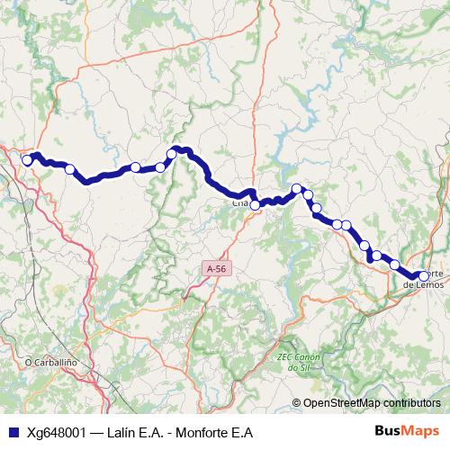 Xg648001 bus Line Map