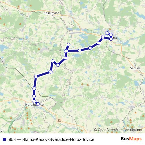 958 bus Line Map