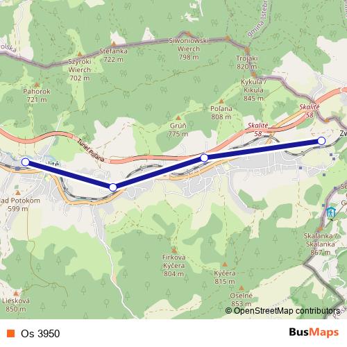 Os 3950 rail Line Map