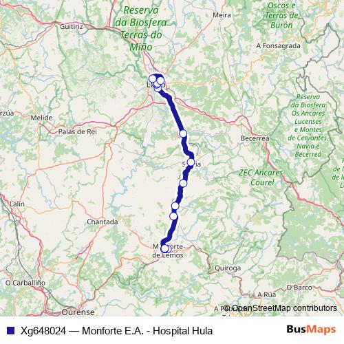 Xg648024 bus Line Map