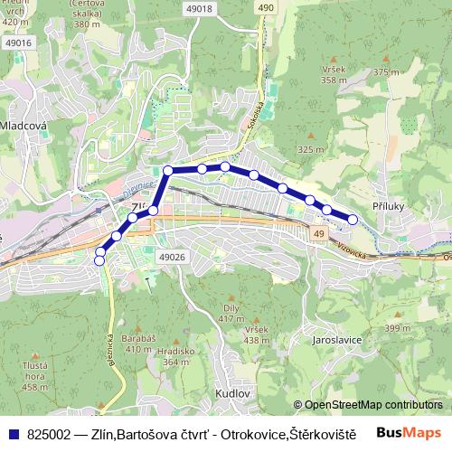 825002 trolleybus Line Map