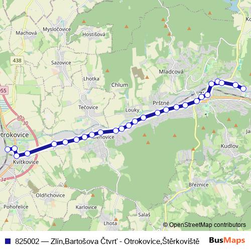 825002 trolleybus Line Map