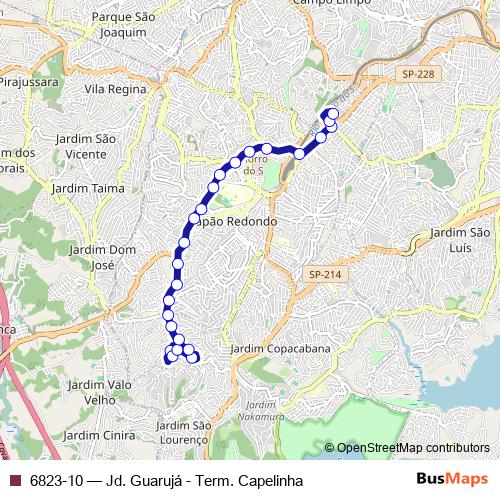 6823-10 bus Line Map