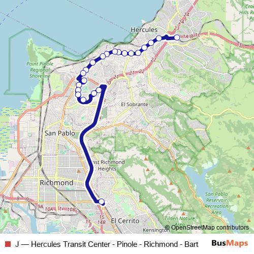 J bus Line Map