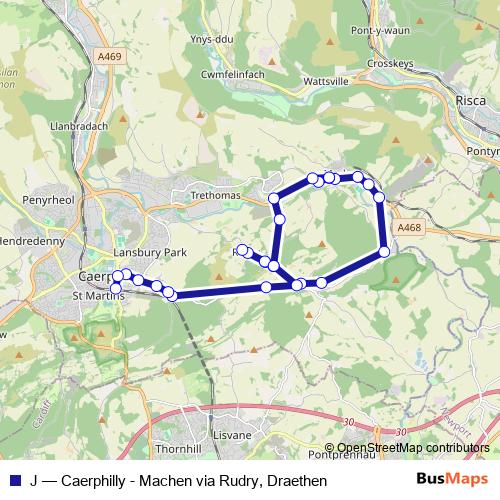 J bus Line Map