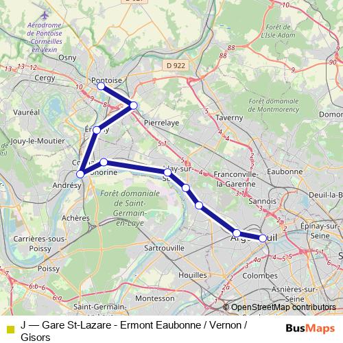 J bus Line Map