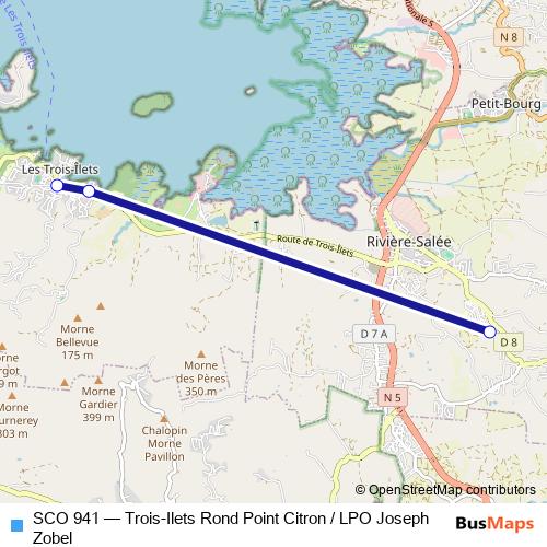 SCO 941 bus Line Map