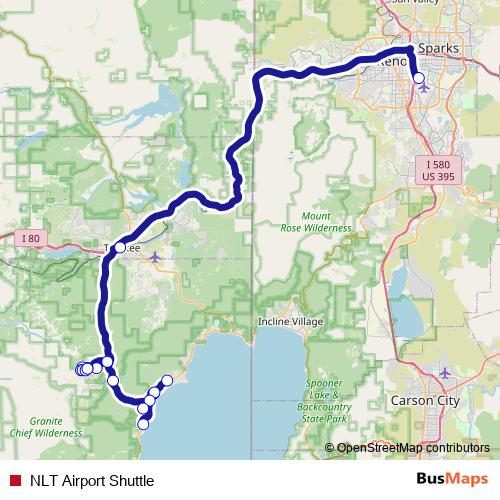 NLT Airport Shuttle bus Line Map