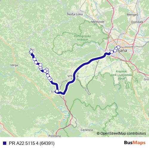PR A22 5115 4 (64391) bus Line Map