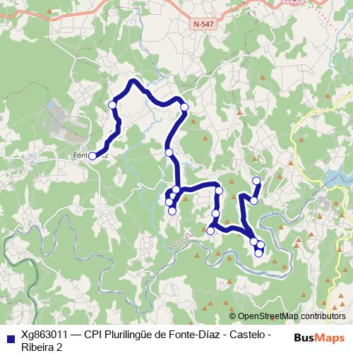 Xg863011 bus Line Map