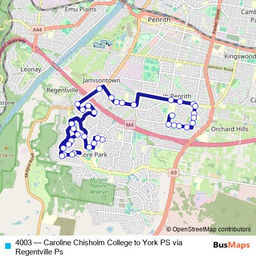 4003 bus Line Map