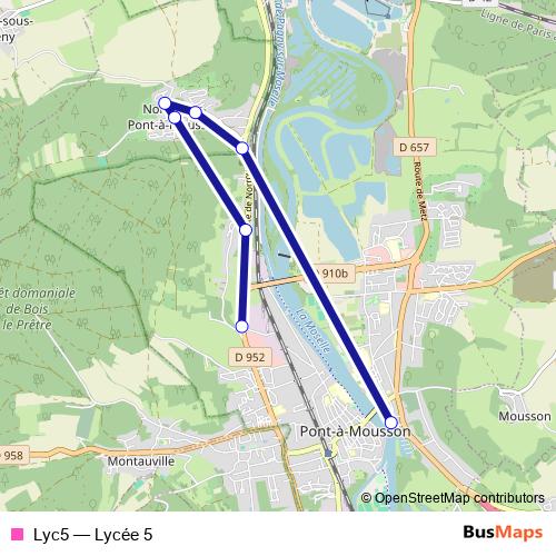 Lyc5 bus Line Map