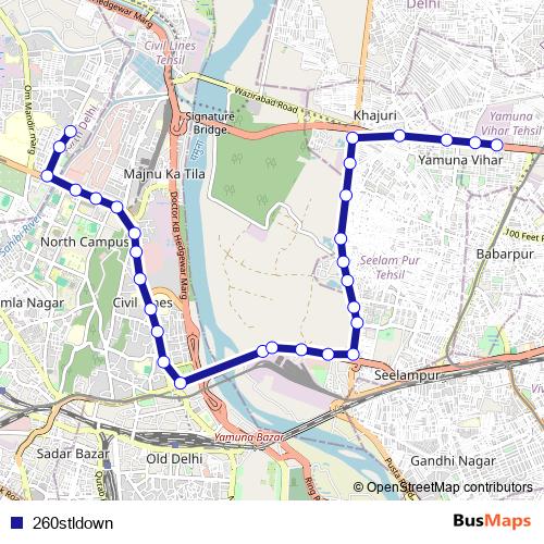 260stldown bus Line Map