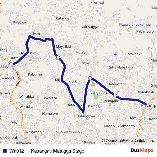 Wa012 bus Line Map