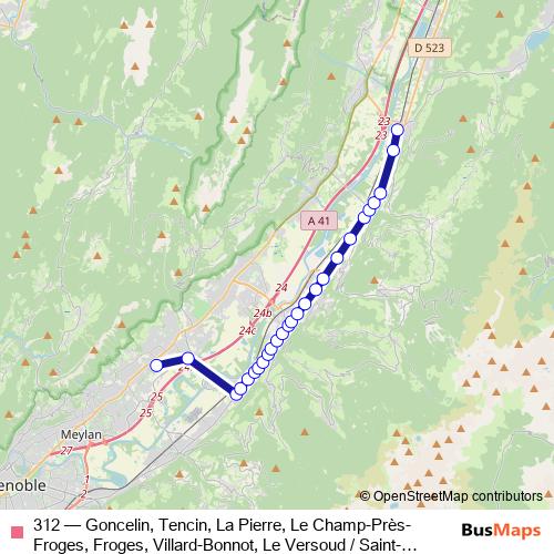 312 bus Line Map
