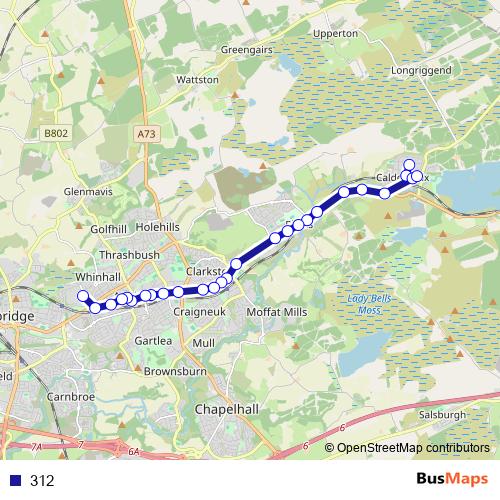 312 bus Line Map