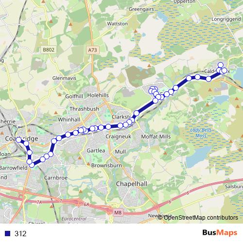 312 bus Line Map