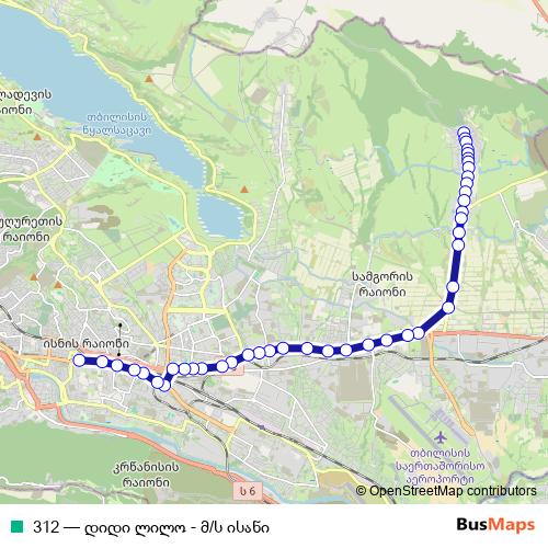 312 bus Line Map