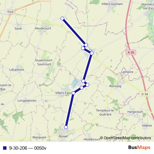 9-30-206 bus Line Map