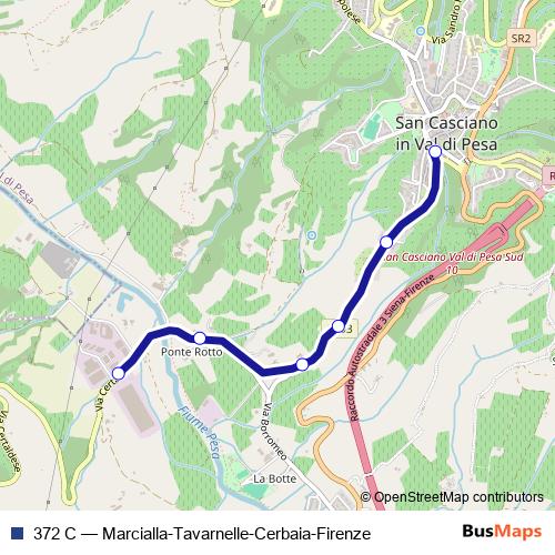 372 C bus Line Map